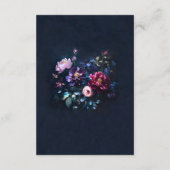 Details zur dunkelromantischen, blumenschwarzen Ho Begleitkarte (Rückseite)