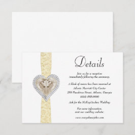 Details zur Einhorngelben Hochzeit Begleitkarte