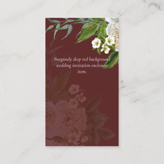 DETAILS zur Einladung von Hochzeiten Rose (Rückseite)