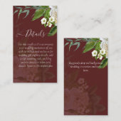 DETAILS zur Einladung von Hochzeiten Rose (Vorne/Hinten)