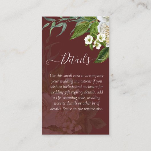 DETAILS zur Einladung von Hochzeiten Rose (Vorderseite)