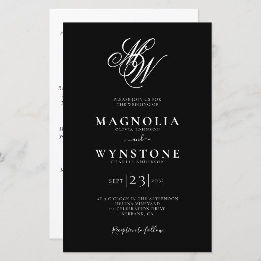 Details zur Einladung zum Hochzeitsfeiern (Vorne/Hinten)