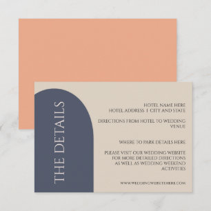 DETAILS ZUR EINSCHLIESSUNGSKARTE VON NAVY & PEACH BEGLEITKARTE