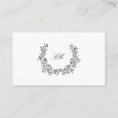 Details zur eleganten Black Wedding Website Begleitkarte (Rückseite)