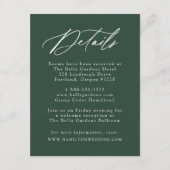 Details zur eleganten Calligraphie Forest Green We Begleitkarte (Vorderseite)