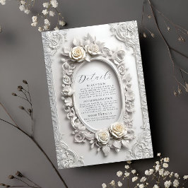 Details zur eleganten Jugendstil-Rose Begleitkarte