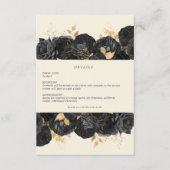 Details zur Empfang-Karte für die Gold Black Rose Begleitkarte (Vorderseite)