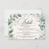 Details zur Eukalyptus Baby-Atem-Hochzeit Einladung (Vorderseite)