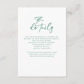 Details zur Eukalyptus-Hochzeit Begleitkarte (Vorderseite)