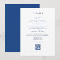 Details zur französischen Blue Wedding Card