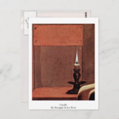 Details zur Frau: Candle By Georges de La Tour Postkarte (Vorne/Hinten)