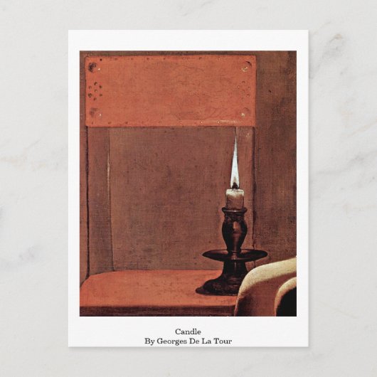 Details zur Frau: Candle By Georges de La Tour Postkarte (Vorderseite)