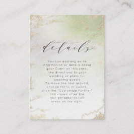 Details zur Frühjahrs-Grün-Gold-Foil-Frost Begleitkarte