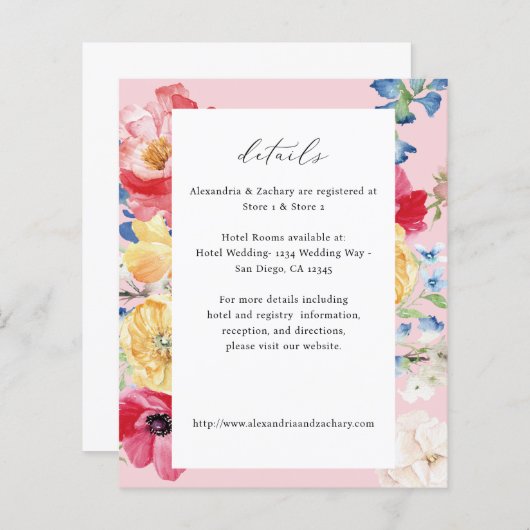 Details zur Frühjahrsmehrfarbigkeit - Rosa (Vorne/Hinten)