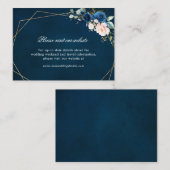 Details zur geometrischen Darstellung der Navy Blu Begleitkarte (Vorne/Hinten)