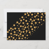 Details zur Gold Champagne Bubbles Engagement Einladung (Rückseite)