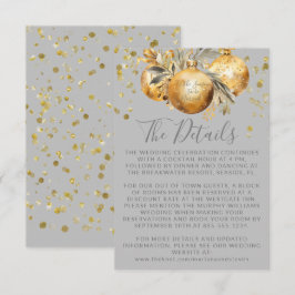 Details zur goldgrauen Weihnachtszeit Begleitkarte