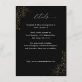 Details zur goldverschachtelten Blume - Schwarz Begleitkarte (Vorderseite)