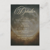 Details zur gotischen Dunkelmond-Hochzeit Begleitkarte (Vorderseite)