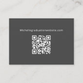 Details zur Graduierungspartei QR-Code Einfach bot Begleitkarte (Rückseite)
