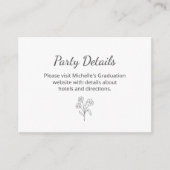 Details zur Graduierungspartei QR-Code Einfach bot Begleitkarte (Vorderseite)