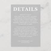 Details zur grauen und weißen Hochzeit Begleitkarte (Vorderseite)