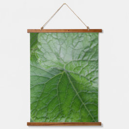 Details zur grünen Ledervene Wandteppich Mit Holzrahmen