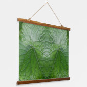 Details zur grünen Ledervene Wandteppich Mit Holzrahmen (Gewinkelt)