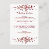 Details zur handgezeichneten Hochzeit Begleitkarte (Vorderseite)