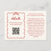 Details zur handgezeichneten Retro-Sketch-Rote Hoc Begleitkarte (Vorderseite)