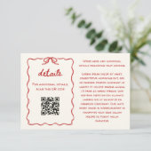 Details zur handgezeichneten Retro-Sketch-Rote Hoc Begleitkarte (Stehend Vorderseite)