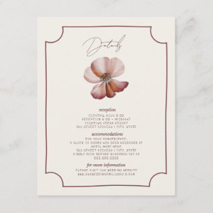 Details zur Herbst-Anemone-Hand-Drawn-Grenze Begleitkarte