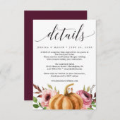 Details zur Herbst Bliss Pumpkin-Hochzeitkarte Einladung (Vorne/Hinten)