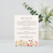 Details zur Herbst-Wildblume Begleitkarte (Stehend Vorderseite)