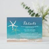 Details zur Hochzeit am Starfish Beach Begleitkarte (Stehend Vorderseite)