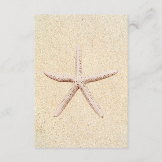 Details zur Hochzeit am Starfish Beach Begleitkarte (Rückseite)