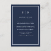 Details zur Hochzeit an der feinen und schicken Gr Begleitkarte (Vorderseite)