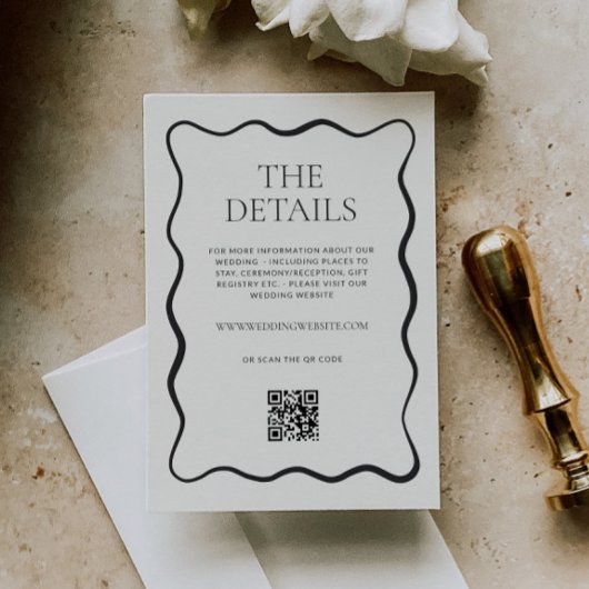 Details zur Hochzeit an der Grenze mit Kohle Begleitkarte