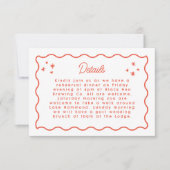 Details zur Hochzeit an der Grenze RSVP Karte (Vorderseite)