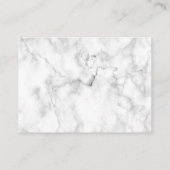 Details zur Hochzeit aus weißem Marmor Begleitkarte (Rückseite)