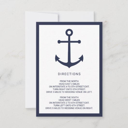 Details zur Hochzeit der Nautic Navy Einladung (Vorderseite)