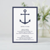 Details zur Hochzeit der Nautic Navy Einladung (Stehend Vorderseite)