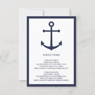 Details zur Hochzeit der Nautic Navy Einladung
