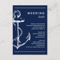 Details zur Hochzeit der Navy-Nautical-Anker