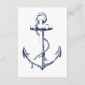 Details zur Hochzeit der Navy-Nautical-Anker Begleitkarte (Rückseite)