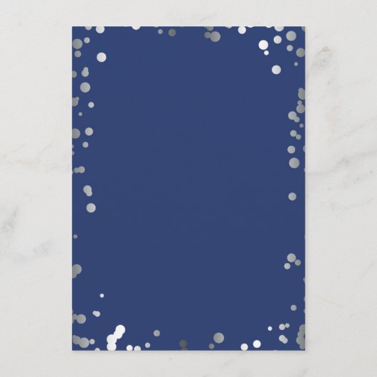 Details zur Hochzeit der Silver Confetti Navy - In Begleitkarte (Rückseite)