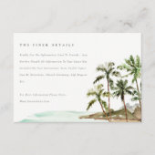 Details zur Hochzeit des Sandstrandes von tropisch Begleitkarte (Vorderseite)