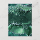 Details zur Hochzeit des Smaragdgrünen Silbernen G Begleitkarte (Rückseite)