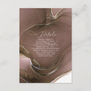 Details zur Hochzeit des Tintenflusses Taupe ID762 Begleitkarte