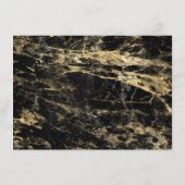 Details zur Hochzeit im eleganten Goldmarmor Begleitkarte (Rückseite)